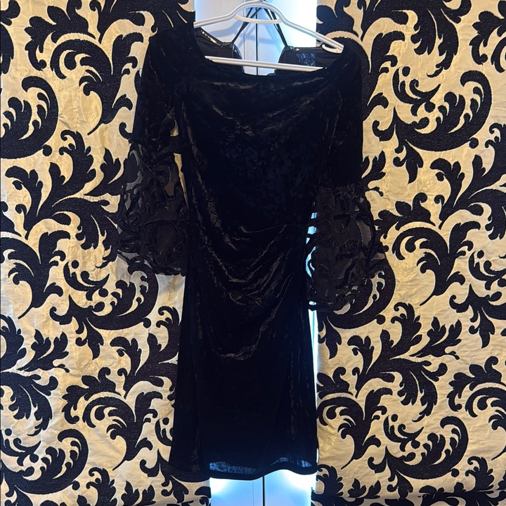 Elegant Black Velvet Dress